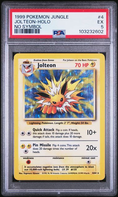 Jolteon - Holo 4/64 Jungle No Symbol PSA 5 103232602