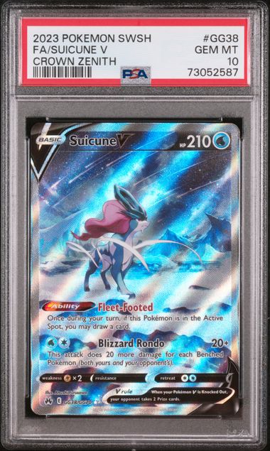 Suicune V GG38/GG70 Crown Zenith PSA 10 73052587