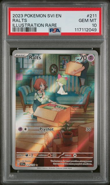 Ralts 211 Scarlet & Violet Base Set Illustration Rare PSA 10 117112049