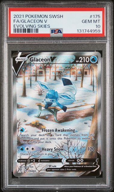 Glaceon V 175/203 Evolving Skies PSA 10 131744959