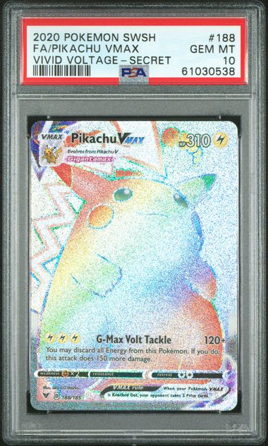 Pikachu VMAX 188/185 Vivid Voltage PSA 10 610305538