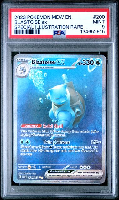 Blastoise ex 200/165 Scarlet & Violet 151 Special Illustration Rare PSA 9 134652915