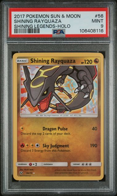 Shining Rayquaza 56/73 Shining Legends PSA 9 106408116