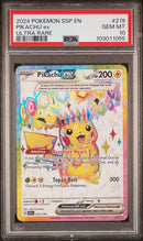 Pikachu ex 219 Surging Sparks Ultra Rare PSA 10 103011055