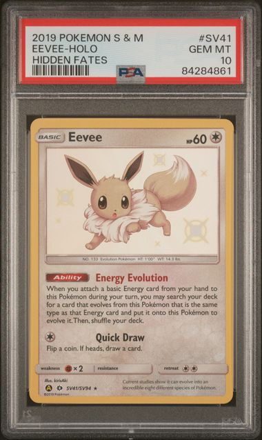 Eevee SV41/SV94 Hidden Fates PSA 10 84284861