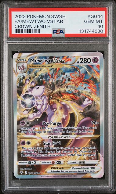 Mewtwo VSTAR GG44/GG70 Crown Zenith PSA 10 131744930