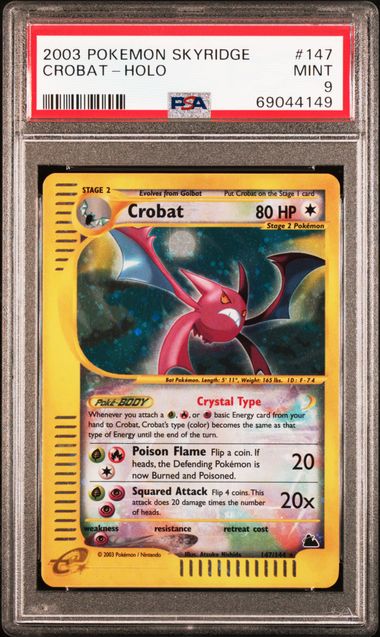 Crobat - Holo 147/144 Skyridge PSA 9 69044149