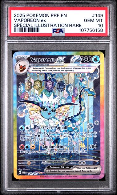 Vaporeon ex 149/131 Prismatic Evolutions PSA 10 107756158