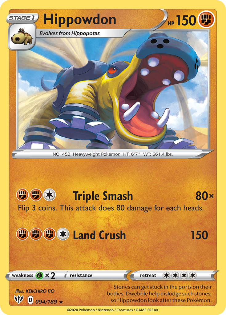 Hippowdon (94/189) [Sword & Shield: Darkness Ablaze]