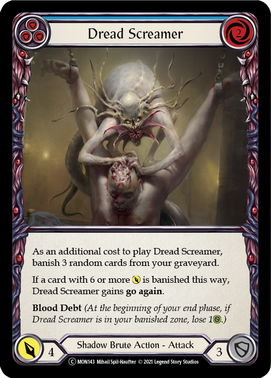 Dread Screamer (Blue) [U-MON143-RF] Unlimited Rainbow Foil
