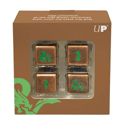 Heavy Metal Feywild Copper and Green D6 Dice Set (4ct) for Dungeons & Dragons