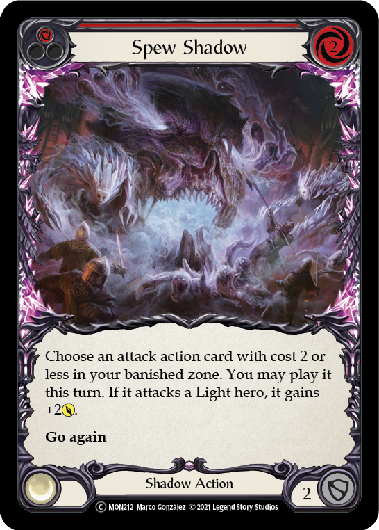 Spew Shadow (Red) [U-MON212-RF] Unlimited Rainbow Foil