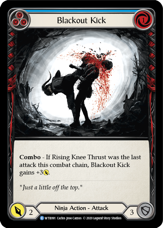 Blackout Kick (Blue) [U-WTR091] Unlimited Rainbow Foil