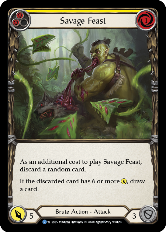 Savage Feast (Yellow) [U-WTR015] Unlimited Rainbow Foil