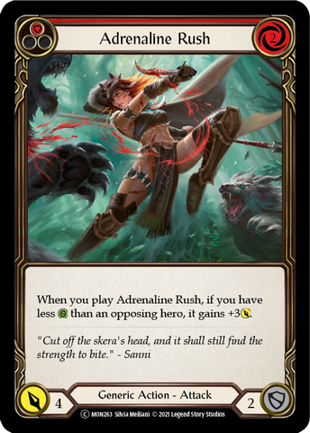 Adrenaline Rush (Red) [U-MON263-RF] Unlimited Rainbow Foil