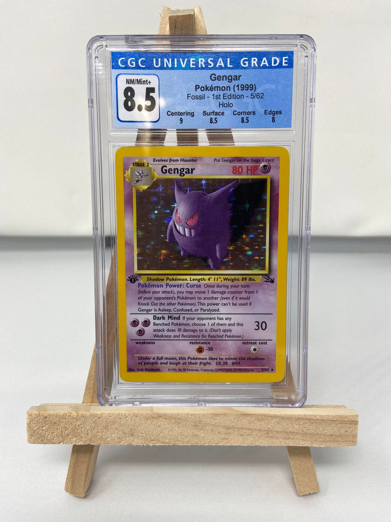Gengar Fossil Holo 1st Edition CGC 8.5 3777109009
