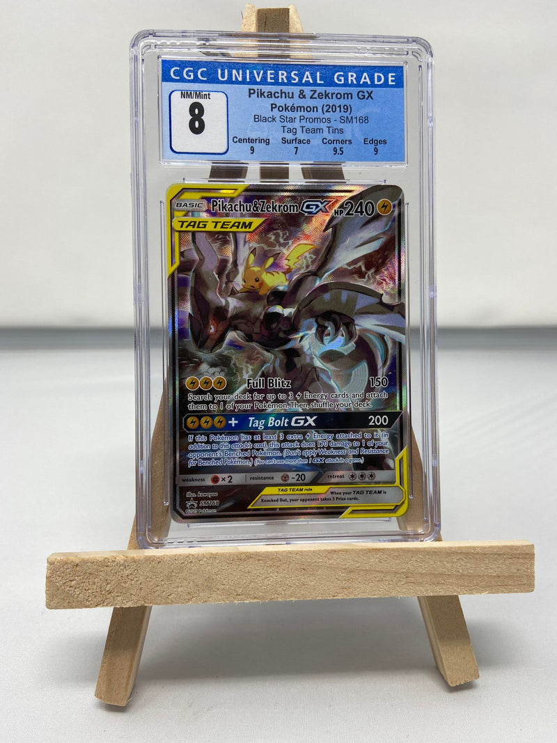 Pikachu & Zekrom GX Tag Team SM168 Promo CGC 8 3787682013