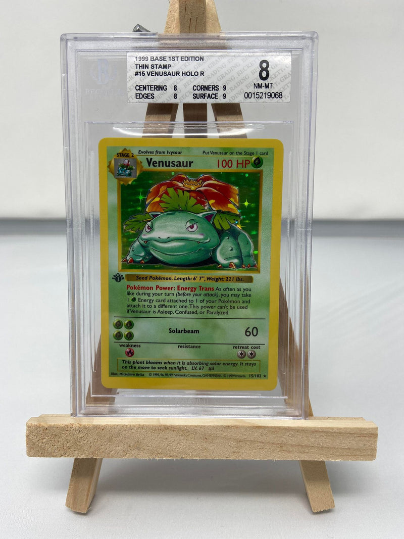 Venusaur Base Set 1st Edition Shadowless BGS 8 0015219068