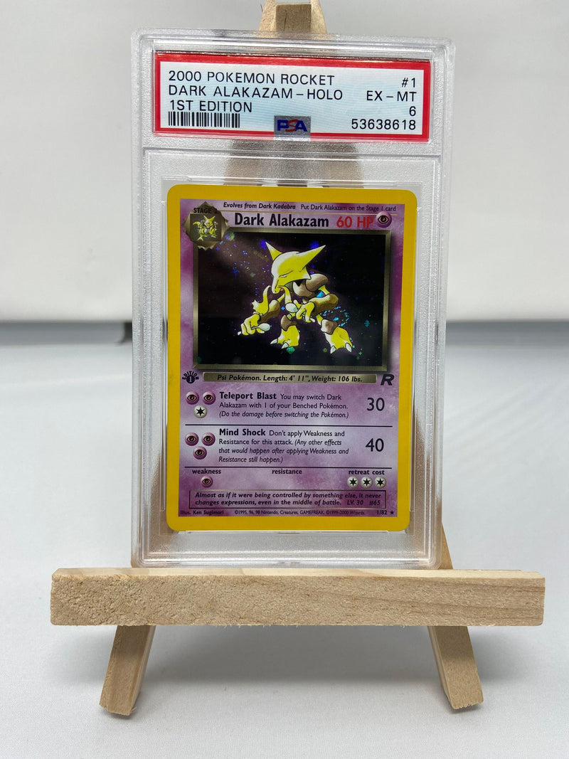 Dark Alakazam 1/82 Team Rocket 1st Edition PSA 6