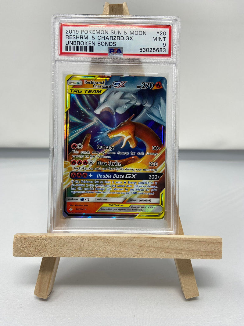 Reshiram & Charizard GX Tag Team 20/214 Unbroken Bonds PSA 9 53025683