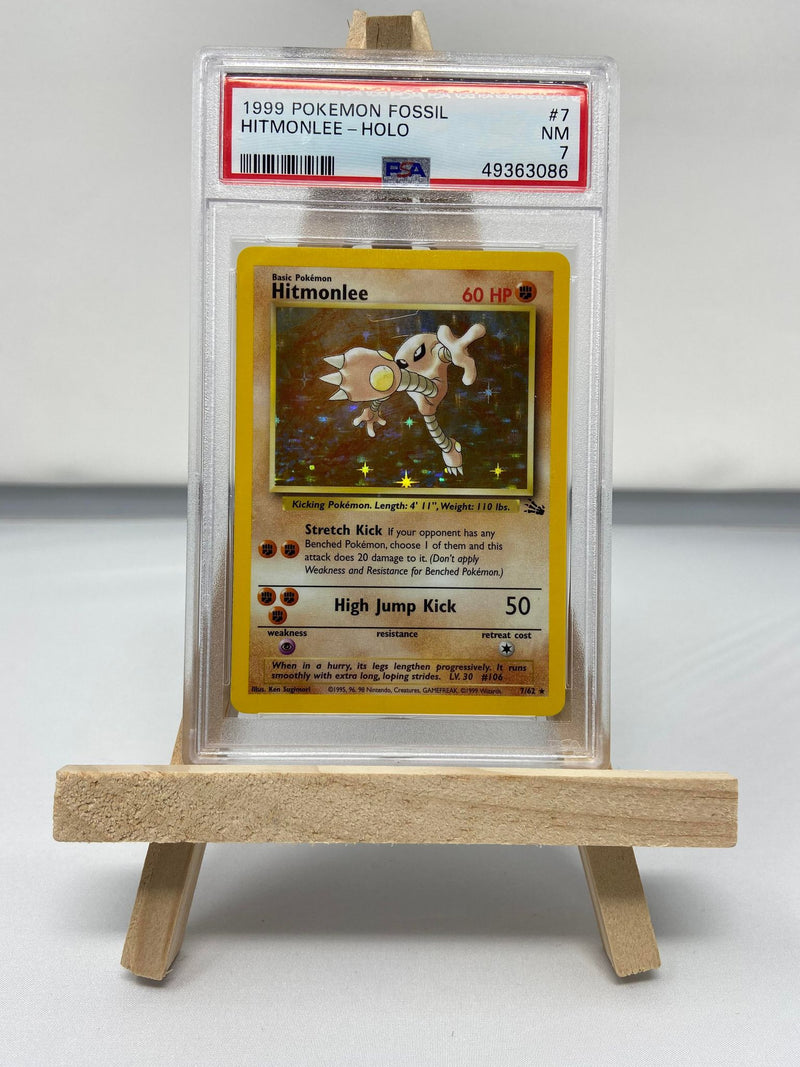 Hitmonlee 7/62 Fossil PSA 7 49363086