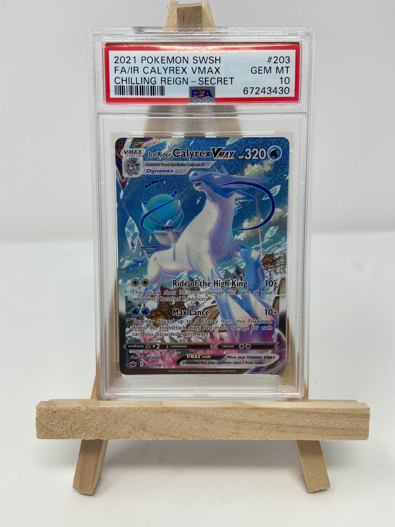 Ice Rider Calyrex VMAX Chilling Reign 203/198 PSA 10 67243430