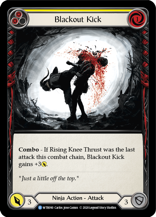 Blackout Kick (Yellow) [U-WTR090] Unlimited Rainbow Foil