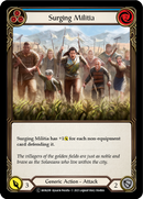 Surging Militia (Blue) [U-MON289-RF] Unlimited Rainbow Foil