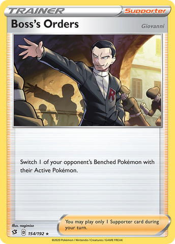 Boss's Orders (Giovanni) (154/192) [Sword & Shield: Rebel Clash]