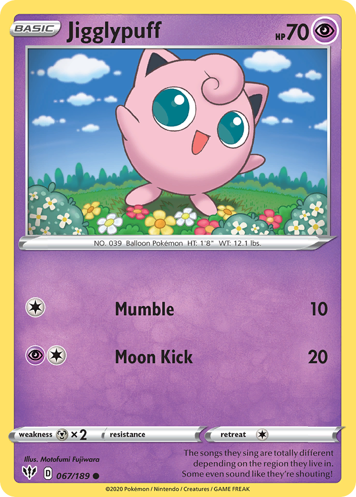 Jigglypuff (67/189) [Sword & Shield: Darkness Ablaze]