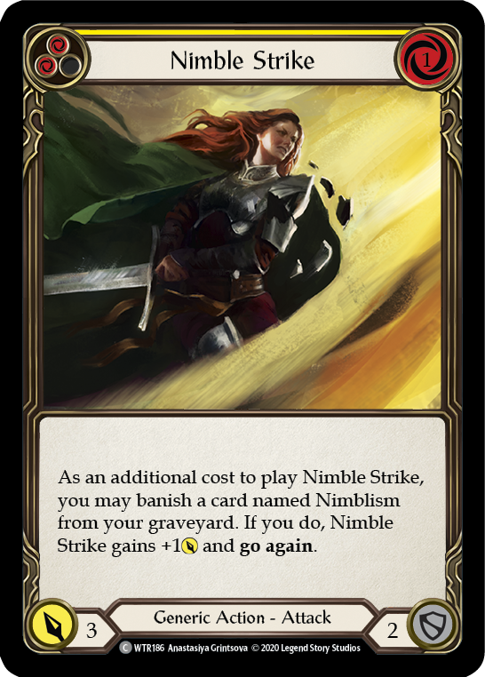 Nimble Strike (Yellow) [U-WTR186] Unlimited Rainbow Foil