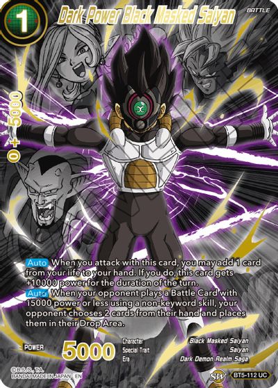 Dark Power Black Masked Saiyan (Alternate Art) [BT5-112]