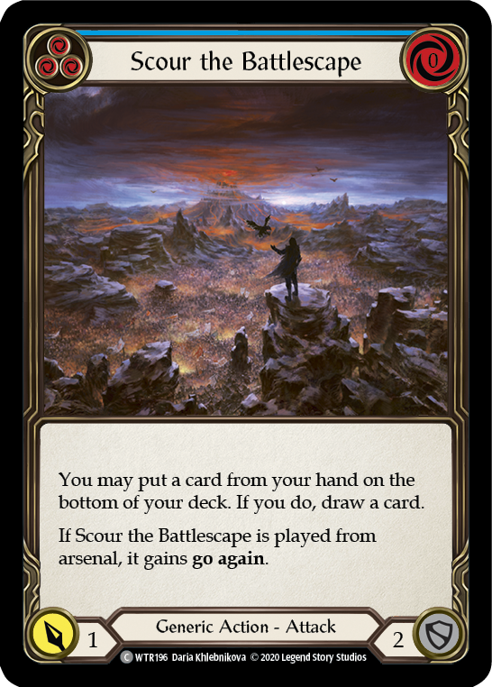 Scour the Battlescape (Blue) [U-WTR196] Unlimited Rainbow Foil