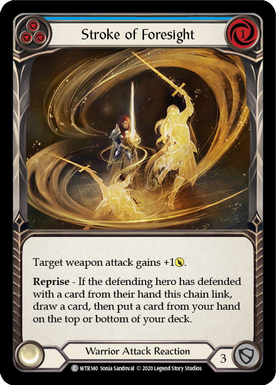 Stroke of Foresight (Blue) [U-WTR140] Unlimited Rainbow Foil