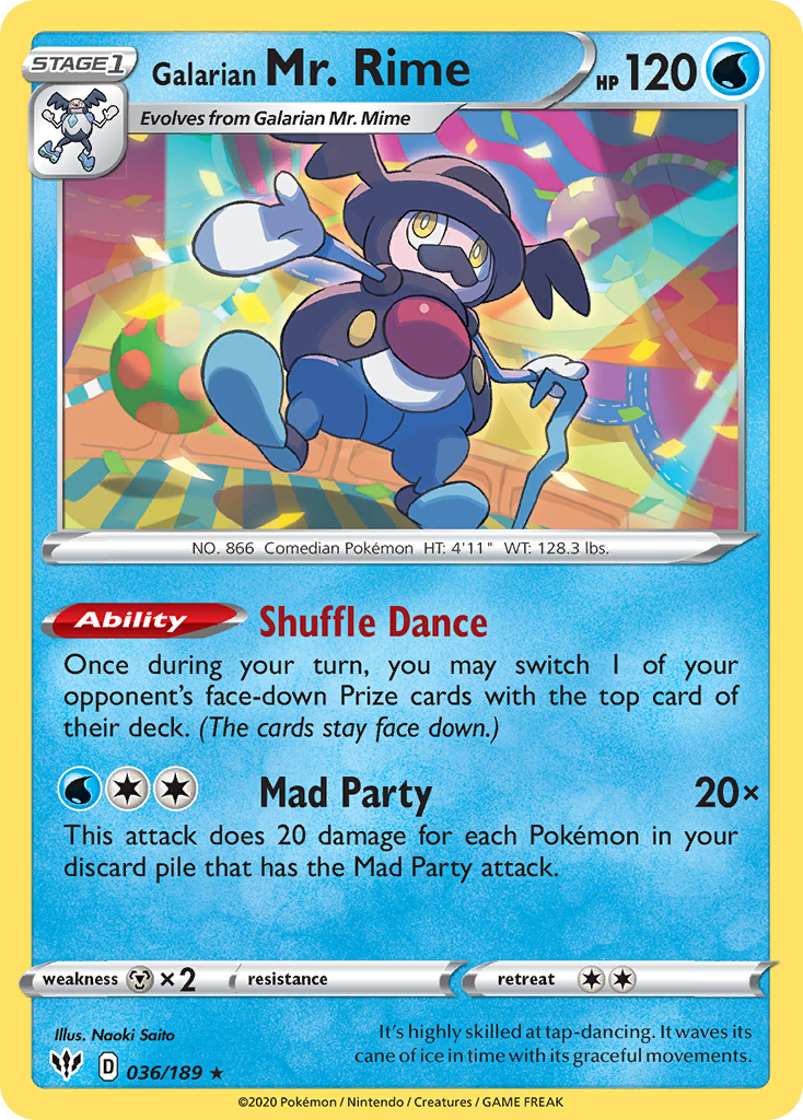 Galarian Mr. Rime (36/189) [Sword & Shield: Darkness Ablaze]