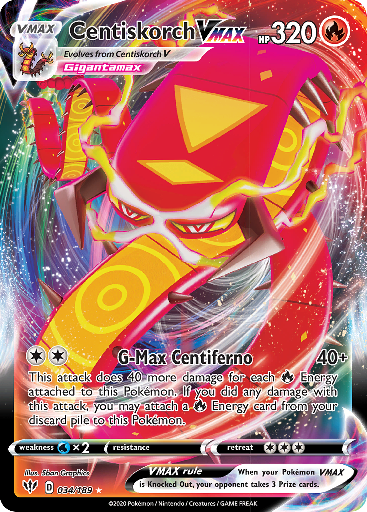 Centiskorch VMAX (34/189) [Sword & Shield: Darkness Ablaze]