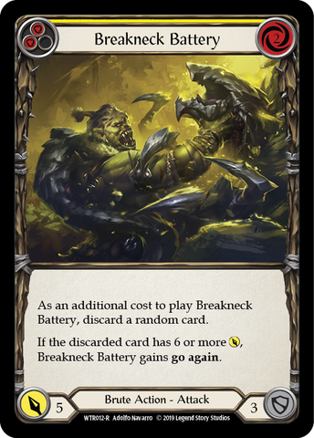 Breakneck Battery (Yellow) [WTR012-R] Alpha Print Rainbow Foil