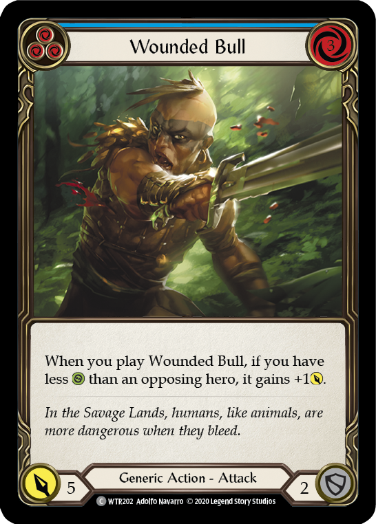 Wounded Bull (Blue) [U-WTR202] Unlimited Rainbow Foil