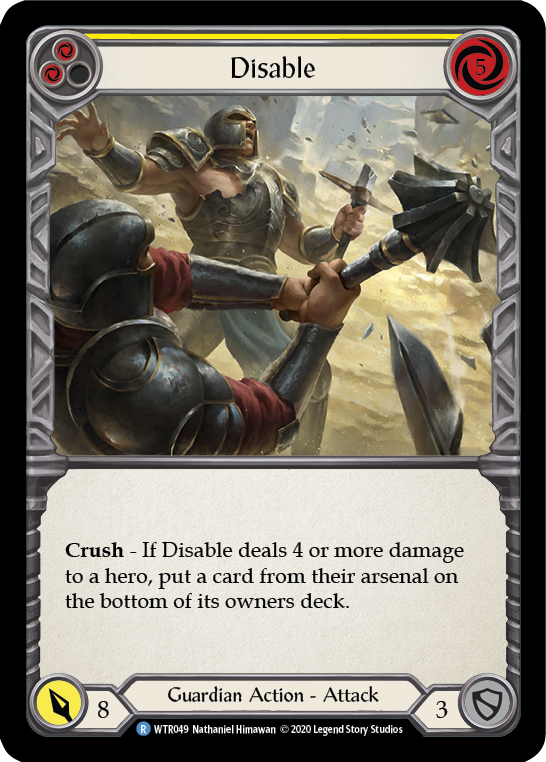 Disable (Yellow) [U-WTR049] Unlimited Rainbow Foil