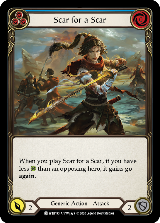 Scar for a Scar (Blue) [U-WTR193] Unlimited Rainbow Foil