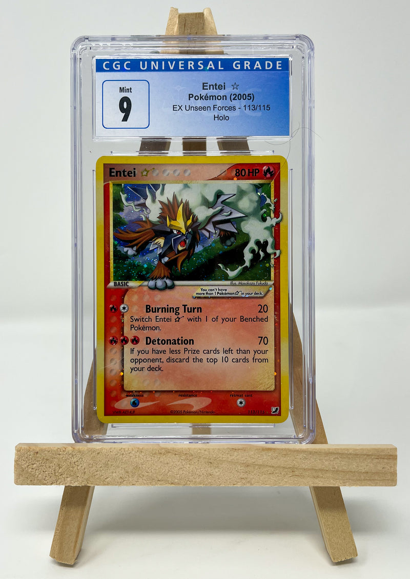 Entei Star 113/115 EX Unseen Forces CGC 9 4079429232