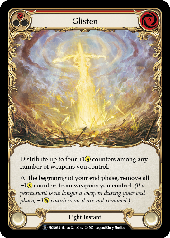 Glisten (Red) [U-MON069-RF] Unlimited Rainbow Foil