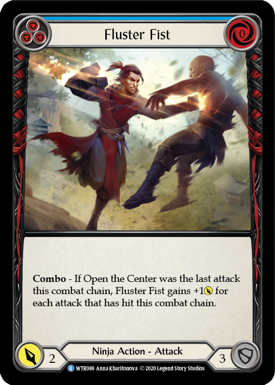 Fluster Fist (Blue) [U-WTR088] Unlimited Rainbow Foil