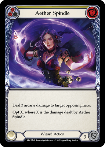 Aether Spindle (Yellow) [ARC127-R] 1st Edition Rainbow Foil