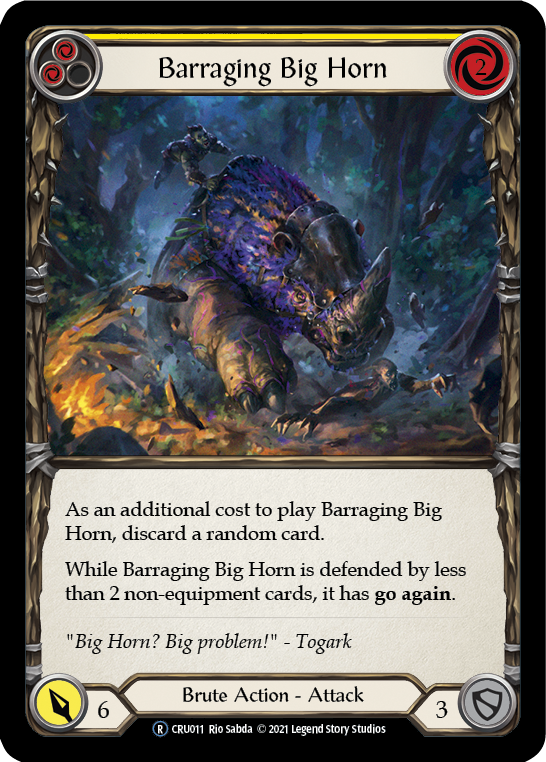 Barraging Big Horn (Yellow) [U-CRU011] Unlimited Normal