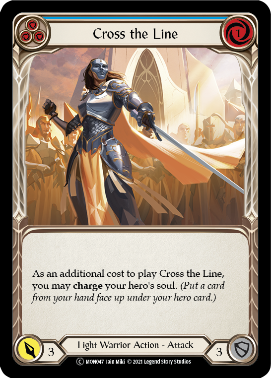 Cross the Line (Blue) [U-MON047-RF] Unlimited Rainbow Foil