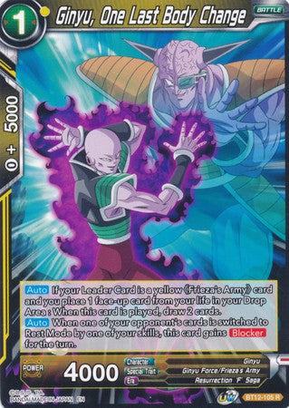 Ginyu, One Last Body Change [BT12-105]