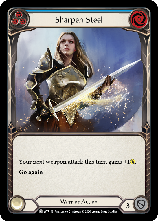 Sharpen Steel (Blue) [U-WTR143] Unlimited Rainbow Foil