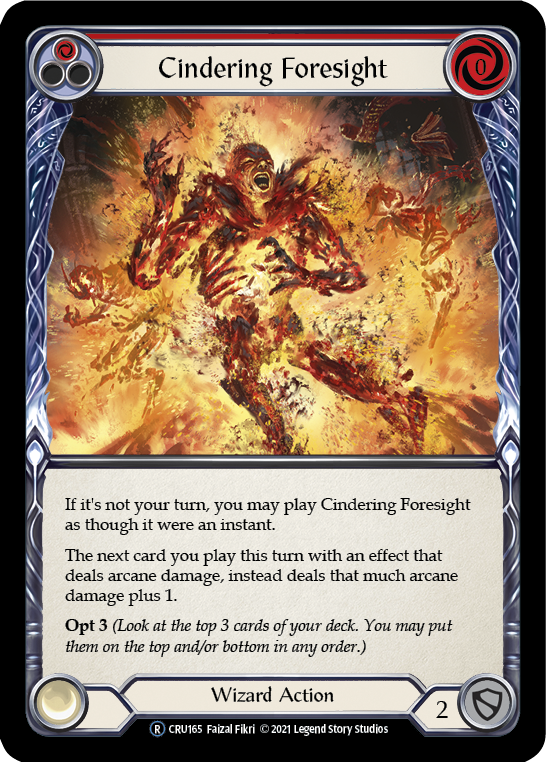 Cindering Foresight (Red) [U-CRU165-RF] Unlimited Rainbow Foil