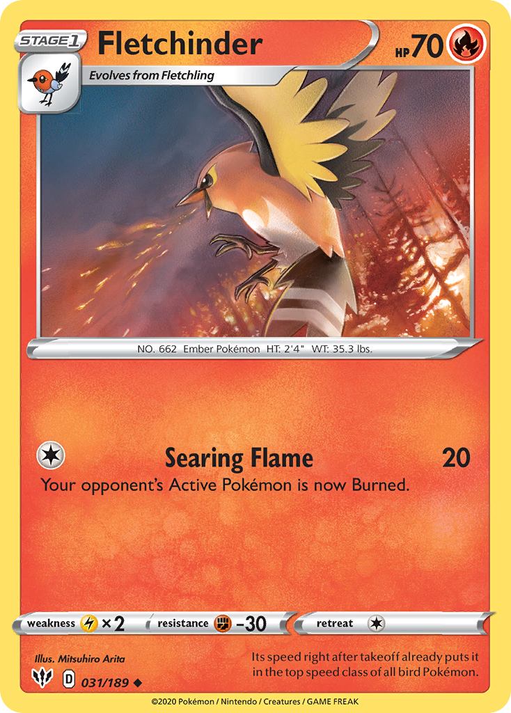 Fletchinder (31/189) [Sword & Shield: Darkness Ablaze]
